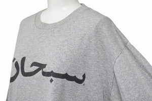 SUPREME シュプリーム アラビック ロングTシャツ 長袖 トップス USA製 コットン ポリエステル グレー ブラック M 美品 中古 4236