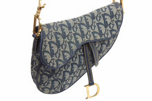 Load image into Gallery viewer, Christian Dior クリスチャンディオール ミニ サドルバッグ トロッター キャンバス レザー RU 0060 ネイビー 美品 中古 42370