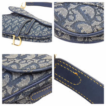 Load image into Gallery viewer, Christian Dior クリスチャンディオール ミニ サドルバッグ トロッター キャンバス レザー RU 0060 ネイビー 美品 中古 42370