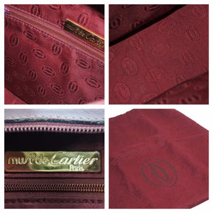 Cartier カルティエ マストライン ワンショルダーバッグ 肩掛けバッグ B092963 ボルドー ゴールド レザー 美品 中古 42373