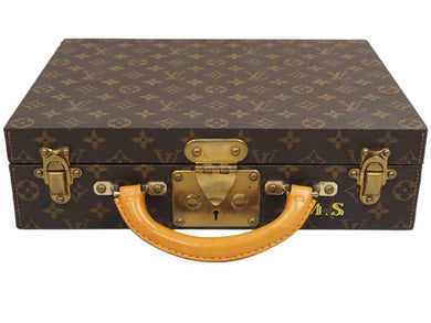 LOUIS VUITTON ルイヴィトン ジュエリーボックス M47120 ボワット ビジュー モノグラム ブラウン トランク 美品 中古 42383