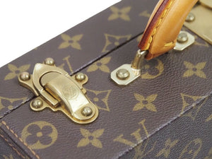 LOUIS VUITTON ルイヴィトン ジュエリーボックス M47120 ボワット ビジュー モノグラム ブラウン トランク 美品 中古 42383