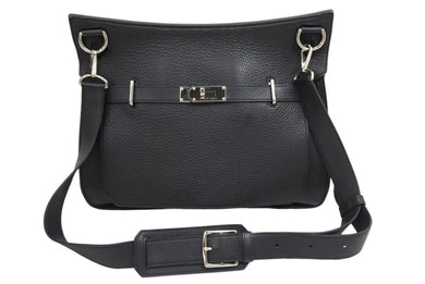極美品 エルメス HERMES ジプシエール37 □N刻 ブラック シルバー金具 ショルダーバッグ 中古 42391