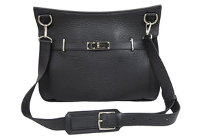 極美品 エルメス HERMES ジプシエール37 □N刻 ブラック シルバー金具 ショルダーバッグ 中古 42391