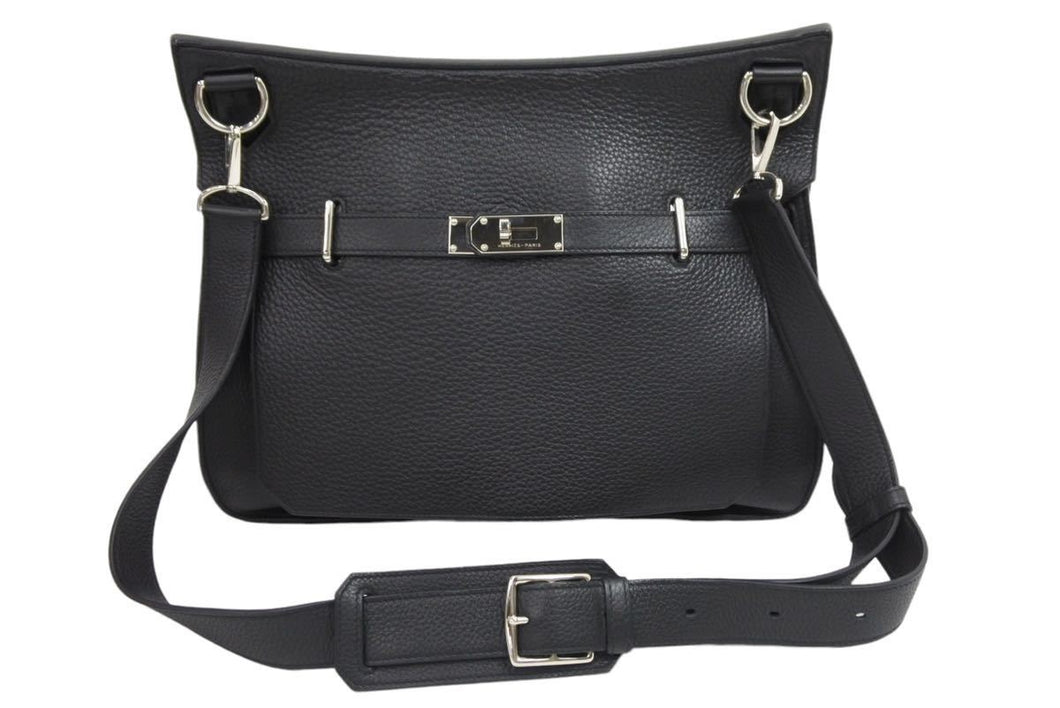 極美品 エルメス HERMES ジプシエール37 □N刻 ブラック シルバー金具 ショルダーバッグ 中古 42391