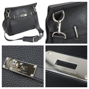 極美品 エルメス HERMES ジプシエール37 □N刻 ブラック シルバー金具 ショルダーバッグ 中古 42391
