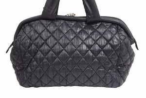 CHANEL シャネル 2012年 16番台 ハンドバッグ ココマーク ナイロン キルティング 美品 中古 42422