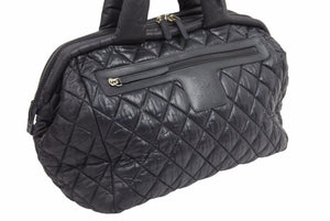 CHANEL シャネル 2012年 16番台 ハンドバッグ ココマーク ナイロン キルティング 美品 中古 42422