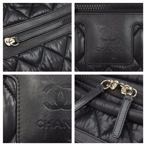 CHANEL シャネル 2012年 16番台 ハンドバッグ ココマーク ナイロン キルティング 美品 中古 42422