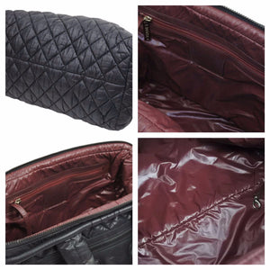 CHANEL シャネル 2012年 16番台 ハンドバッグ ココマーク ナイロン キルティング 美品 中古 42422