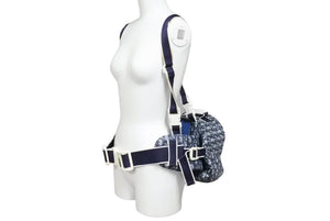 Christian Dior クリスチャンディオール ボディバッグ DUT44854 ナイロン ブルー ホワイト 良品 中古 42441