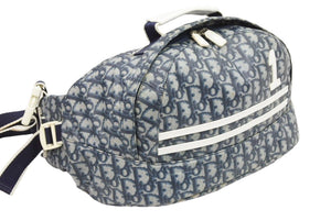 Christian Dior クリスチャンディオール ボディバッグ DUT44854 ナイロン ブルー ホワイト 良品 中古 42441