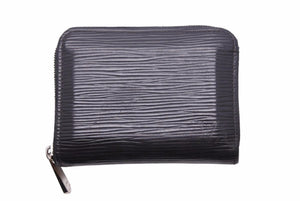 LOUIS VUITTON ルイ・ヴィトン ジッピー コインパース ブラック エピレザー ロゴ ウォレット M60152 中古 42452
