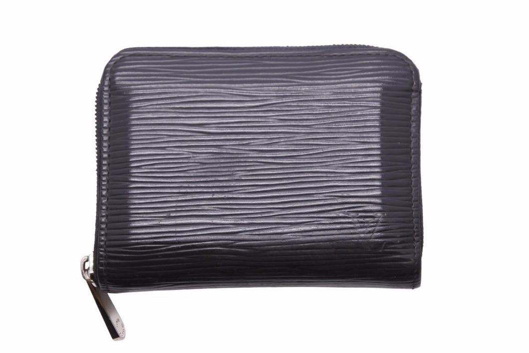 LOUIS VUITTON ルイ・ヴィトン ジッピー コインパース ブラック エピレザー ロゴ ウォレット M60152 中古 42452