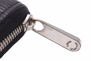 LOUIS VUITTON ルイ・ヴィトン ジッピー コインパース ブラック エピレザー ロゴ ウォレット M60152 中古 42452