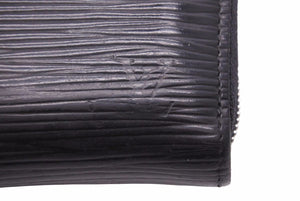 LOUIS VUITTON ルイ・ヴィトン ジッピー コインパース ブラック エピレザー ロゴ ウォレット M60152 中古 42452