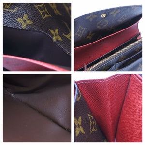 LOUIS VUITTON ルイ・ヴィトン ポルトフォイユ・エミリー 長財布 M60679 ウォレット ブラウン モノグラム 美品 中古 42458