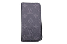 Load image into Gallery viewer, Louis Vuitton ルイヴィトン iphone8 アイフォンエイト モノグラム スマホケース スマホカバー ブラック レザー 美品 中古 42468