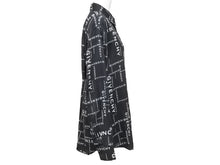 画像をギャラリービューアに読み込む, GIVENCHY ジバンシー ジバンシィ ロゴプリントシャツ オールオーバーロゴシャツ コットン 19AW ブラック サイズ39 美品 中古 42472
