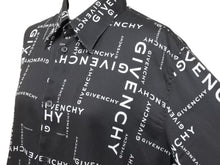 画像をギャラリービューアに読み込む, GIVENCHY ジバンシー ジバンシィ ロゴプリントシャツ オールオーバーロゴシャツ コットン 19AW ブラック サイズ39 美品 中古 42472