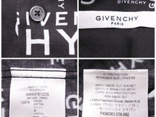 画像をギャラリービューアに読み込む, GIVENCHY ジバンシー ジバンシィ ロゴプリントシャツ オールオーバーロゴシャツ コットン 19AW ブラック サイズ39 美品 中古 42472