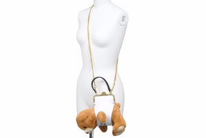 極美品 MOSCHINO モスキーノ 2way ショルダーバッグ テディベア ハンドバッグ 鞄 カバン ロゴ 斜め掛け 中古 42474