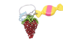 Load image into Gallery viewer, Christian Dior クリスチャンディオール キーリング キーホルダー アクセサリー イチゴ キャンディー ロゴ 美品 中古 42478