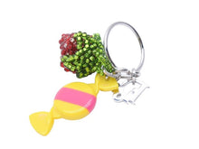 Load image into Gallery viewer, Christian Dior クリスチャンディオール キーリング キーホルダー アクセサリー イチゴ キャンディー ロゴ 美品 中古 42478
