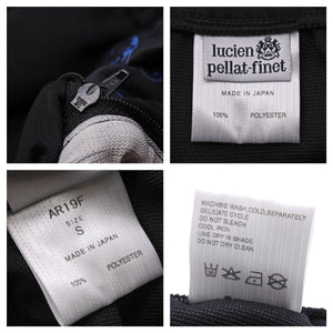 lucien pellat-finet ルシアンぺラフィネ スカート ブランドロゴ ドクロ AR19F ブラック ブルー サイズS 美品 中古 42482