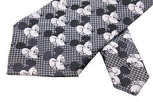 Load image into Gallery viewer, Cervantes セルバンテス ネクタイ ミッキーマウス DISNEY ディズニー スーツ ポリエステル シルク ブラック グレー 美品 中古 42487