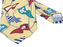Load image into Gallery viewer, Lloyd&#39;s ロイズ ディズニー ミッキー ネクタイ イエロー 小物 スーツ コットン 美品 中古 42488