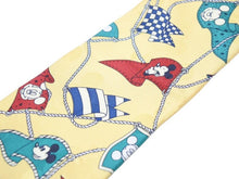 Load image into Gallery viewer, Lloyd&#39;s ロイズ ディズニー ミッキー ネクタイ イエロー 小物 スーツ コットン 美品 中古 42488