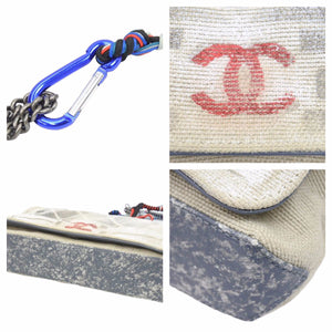 名作 CHANEL シャネル マトラッセ チェーン ショルダーバッグ アクト2 キャンバス グレー 19番台 ペンキ 美品 中古 42492