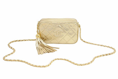 CHANEL シャネル ショルダーバッグ フリンジ ショルダーバック ゴールド ココマーク ヴィンテージ 2番台 美品 中古 42495