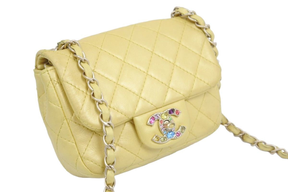 美品 シャネル CHANEL ビジュー グリポア ミニマトラッセ チェーン ...