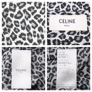 CELINE セリーヌ 20AW エディスリマン ハワイアンルーズレオパードプリント 総柄 長袖シャツ 2C268900H ビスコース 美品 中古 42516