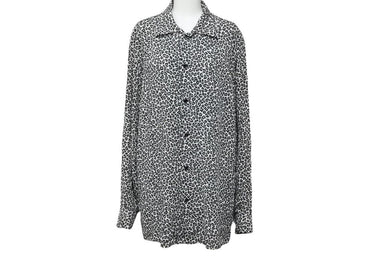 CELINE セリーヌ 20AW エディスリマン ハワイアンルーズレオパードプリント 総柄 長袖シャツ 2C268900H ビスコース 美品 中古 42516