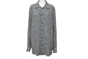 CELINE セリーヌ 20AW エディスリマン ハワイアンルーズレオパードプリント 総柄 長袖シャツ 2C268900H ビスコース 美品 中古 42516