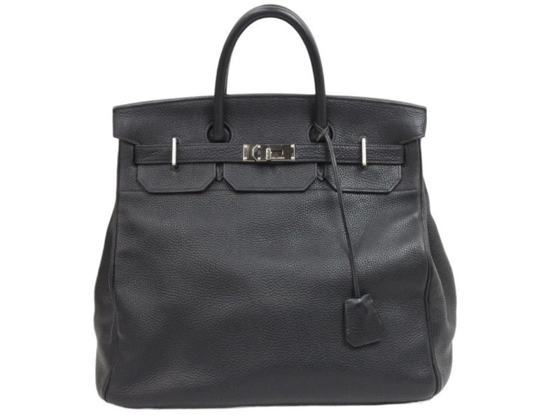美品 HERMES エルメス バーキン オータクロア40 ブラック ノワール シルバー金具 トゴ □H刻印 2004年 中古 42534