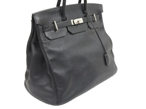 美品 HERMES エルメス バーキン オータクロア40 ブラック ノワール シルバー金具 トゴ □H刻印 2004年 中古 42534