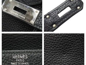 美品 HERMES エルメス バーキン オータクロア40 ブラック ノワール シルバー金具 トゴ □H刻印 2004年 中古 42534
