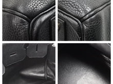 画像をギャラリービューアに読み込む, 美品 HERMES エルメス バーキン オータクロア40 ブラック ノワール シルバー金具 トゴ □H刻印 2004年 中古 42534