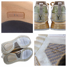 Load image into Gallery viewer, LOUIS VUITTON ルイ・ヴィトン スニーカー スニーカー ゴールド メッシュ 7 1/2 LV ロゴ 美品 中古 42548