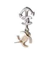 Load image into Gallery viewer, CHANEL シャネル ピアス ココマーク イカリ 18A 2018年 ラインストーン小物 2.8g アクセサリー ジュエリー ロゴ 美品 中古 42561