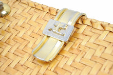 Load image into Gallery viewer, courreges クレージュ かごバッグ ショルダーバッグ ゴールド金具 ロゴ 鞄 カバン 斜め掛け 中古 42572