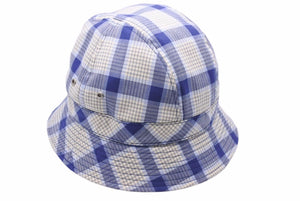 Christian Dior クリスチャンディオール バケットハット チェック ブルー 帽子 美品 中古 42576