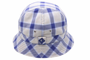 Christian Dior クリスチャンディオール バケットハット チェック ブルー 帽子 美品 中古 42576