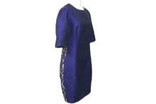 Load image into Gallery viewer, Christian Dior クリスチャンディオール ワンピース レース ブルー ピンク トップス 半袖 4C21687W1314 サイズ36 美品 中古 42578
