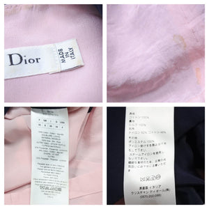 Christian Dior クリスチャンディオール ワンピース レース ブルー ピンク トップス 半袖 4C21687W1314 サイズ36 美品 中古 42578