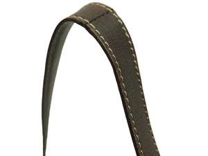 LOEWE ロエベ ワンショルダーバッグ Lロゴ カッティング スエード レザー ベージュ ダークブラウン ゴールド金具 中古 42581